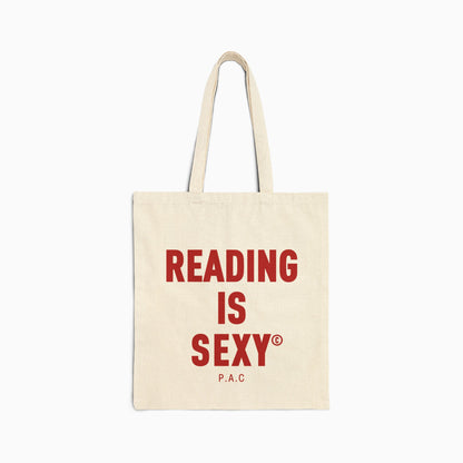 READING IS SEXY© Canvas Tote | NATURAL/BLACK