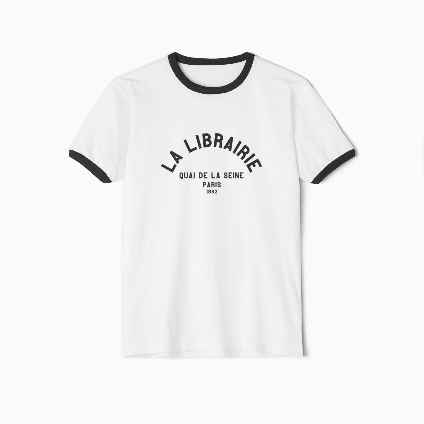 LA LIBRAIRIE PARIS Ringer T-Shirt | BLACK/WHITE