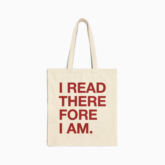 I READ THEREFORE I AM Canvas Tote | NATURAL