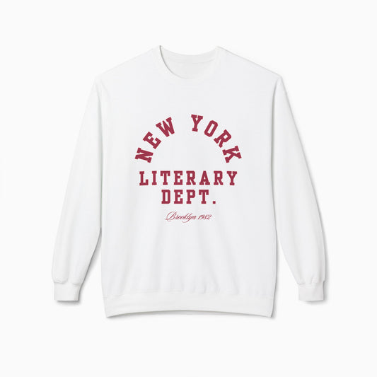 NEW YORK LITERARY DEPT. Softstyle Crewneck Sweatshirt | WHITE