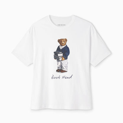 BOOK HEAD BEAR Premium Heavyweight T-shirt