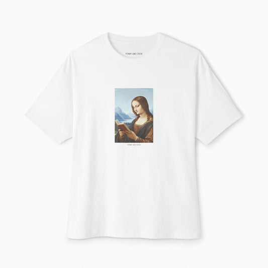 READING MONA LISA Premium Heavyweight T-shirt