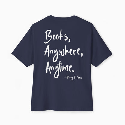 BOOKS, ANYWHERE, ANYTIME. Premium T-shirt