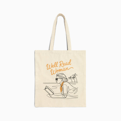 WELL READ WOMAN Canvas Tote | NATURAL