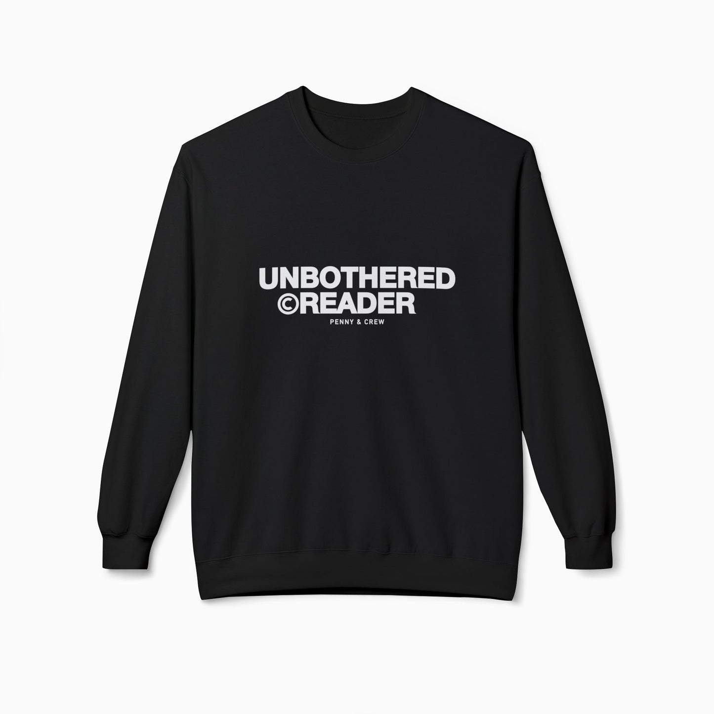 UNBOTHERED READER Softstyle Crewneck Sweatshirt | BLACK