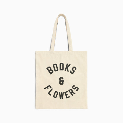 BOOKS & FLOWERS Canvas Tote | NATURAL