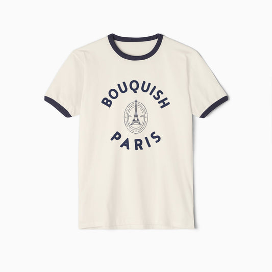 BOUQUISH PARIS Ringer T-Shirt | NATURAL/NAVY