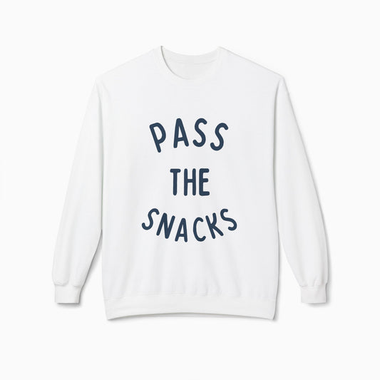 PASS THE SNACKS Crewneck Sweatshirt | WHITE